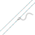 18K Gold Stainless Steel Turquoise Chain Necklace 18+2"