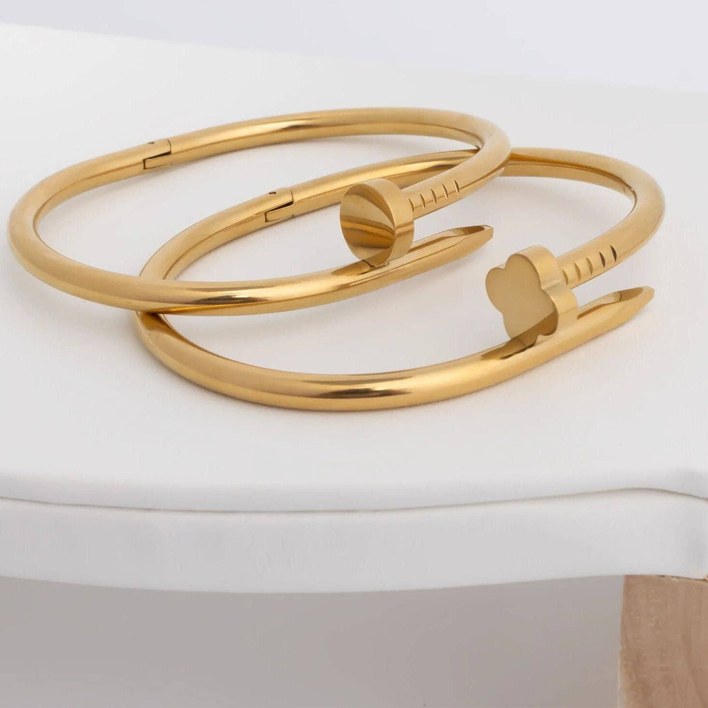 Gold Nail Bangle