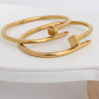 Gold Nail Bangle