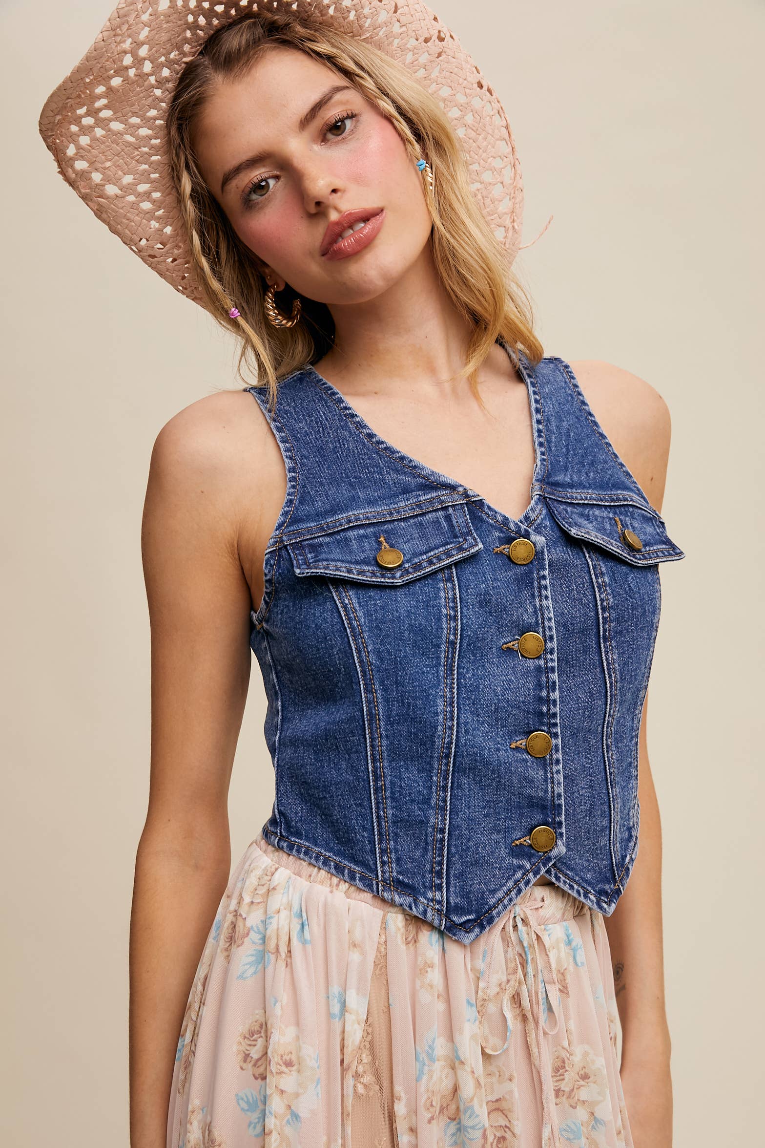 Hey Hay Denim Vest