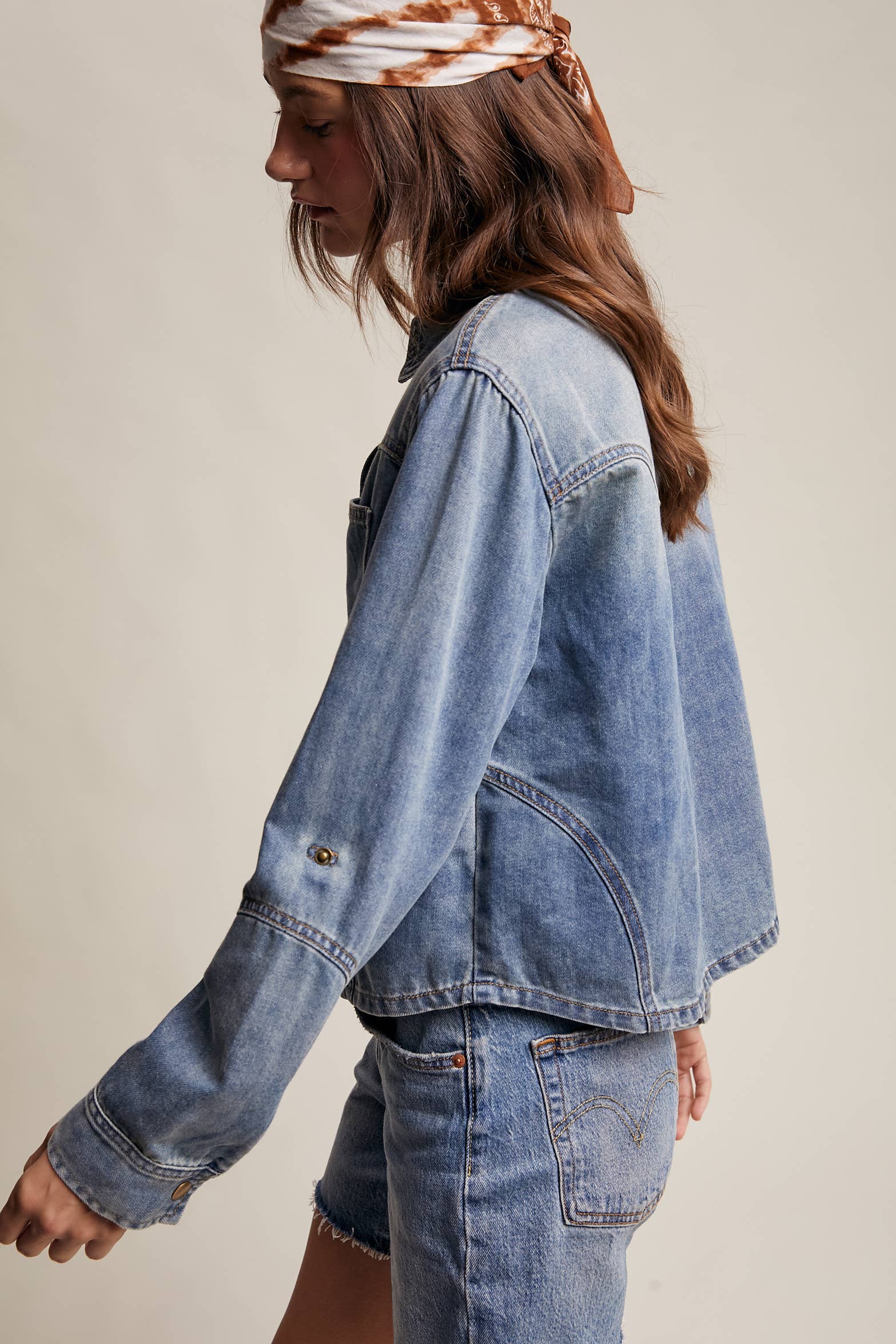 Josie Denim Pull Over Shirt