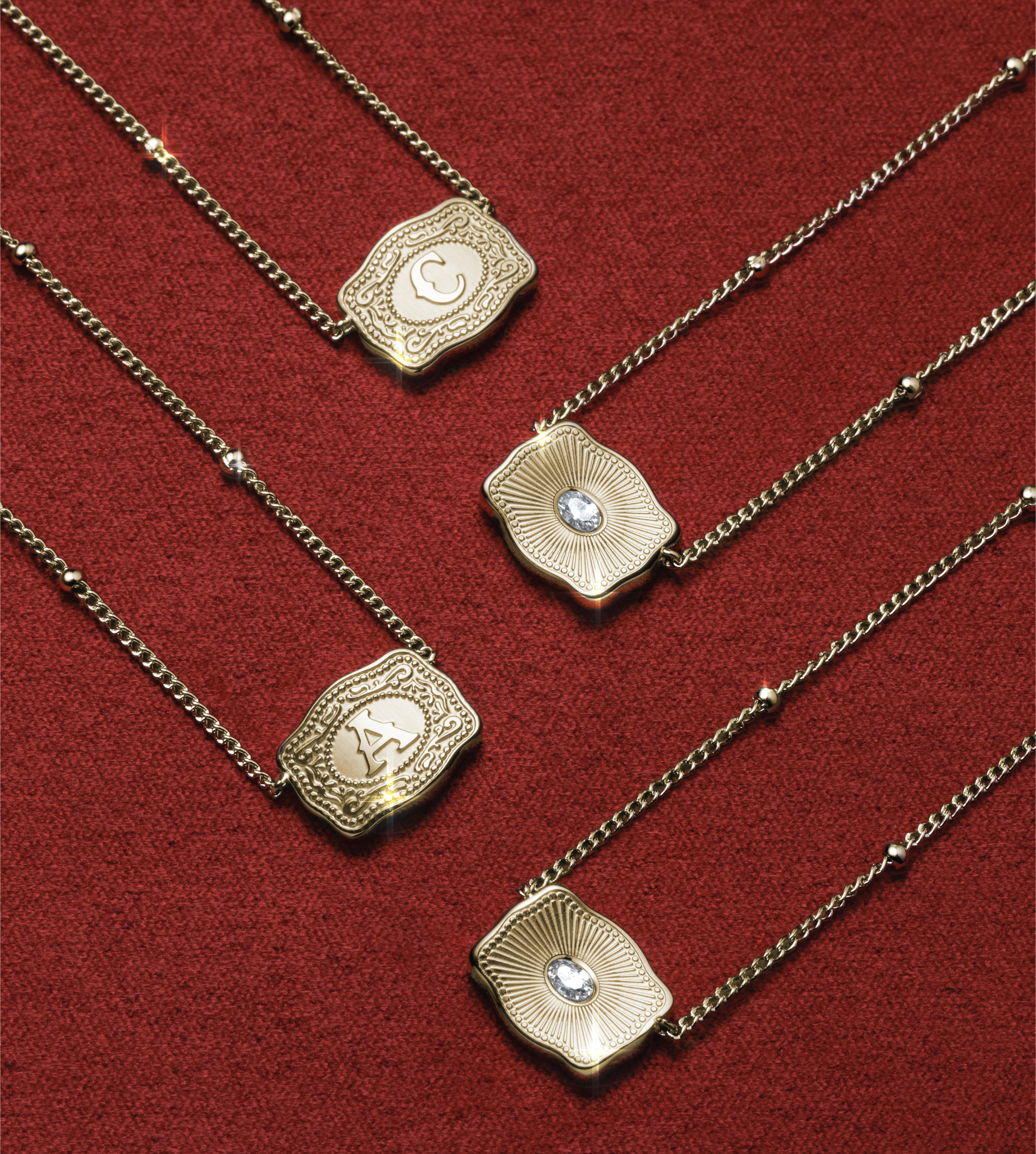 SpurWest Ultra Mini Belt Buckle Initial Necklace