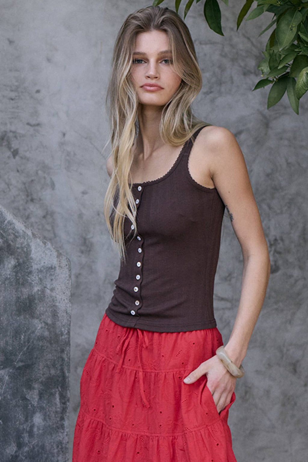 Pointelle Tank Top