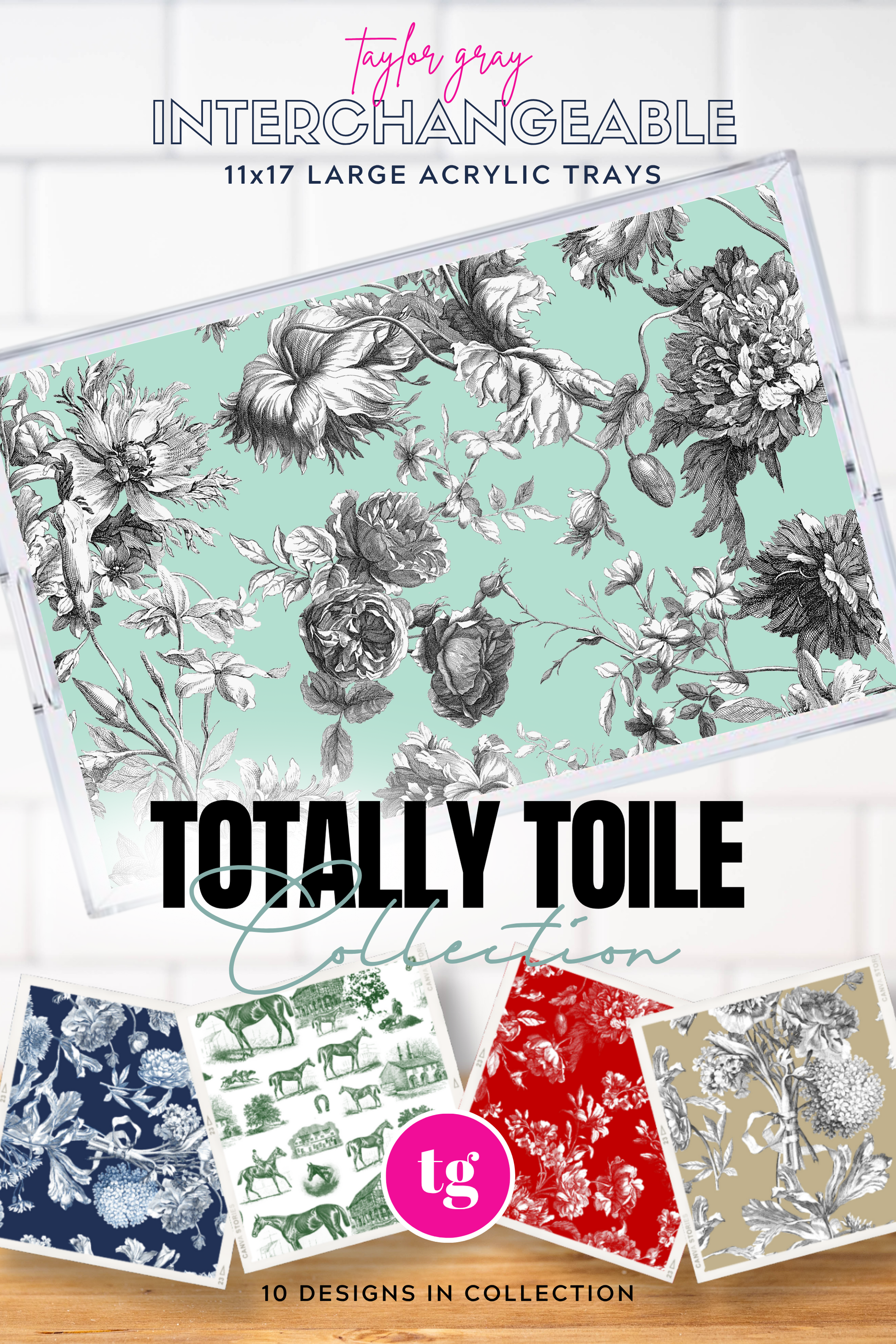 Acrylic Tray Inserts 11" x 17" Set of 10