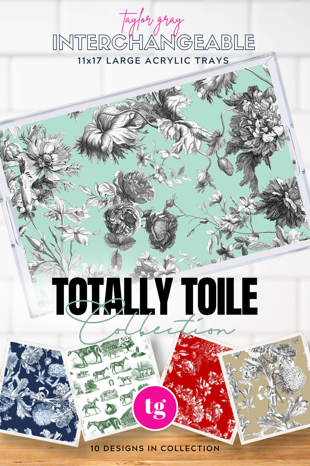 Acrylic Tray Inserts 11" x 17" Set of 10