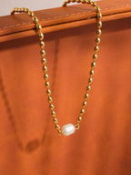 Pearl Ball Chain Necklace