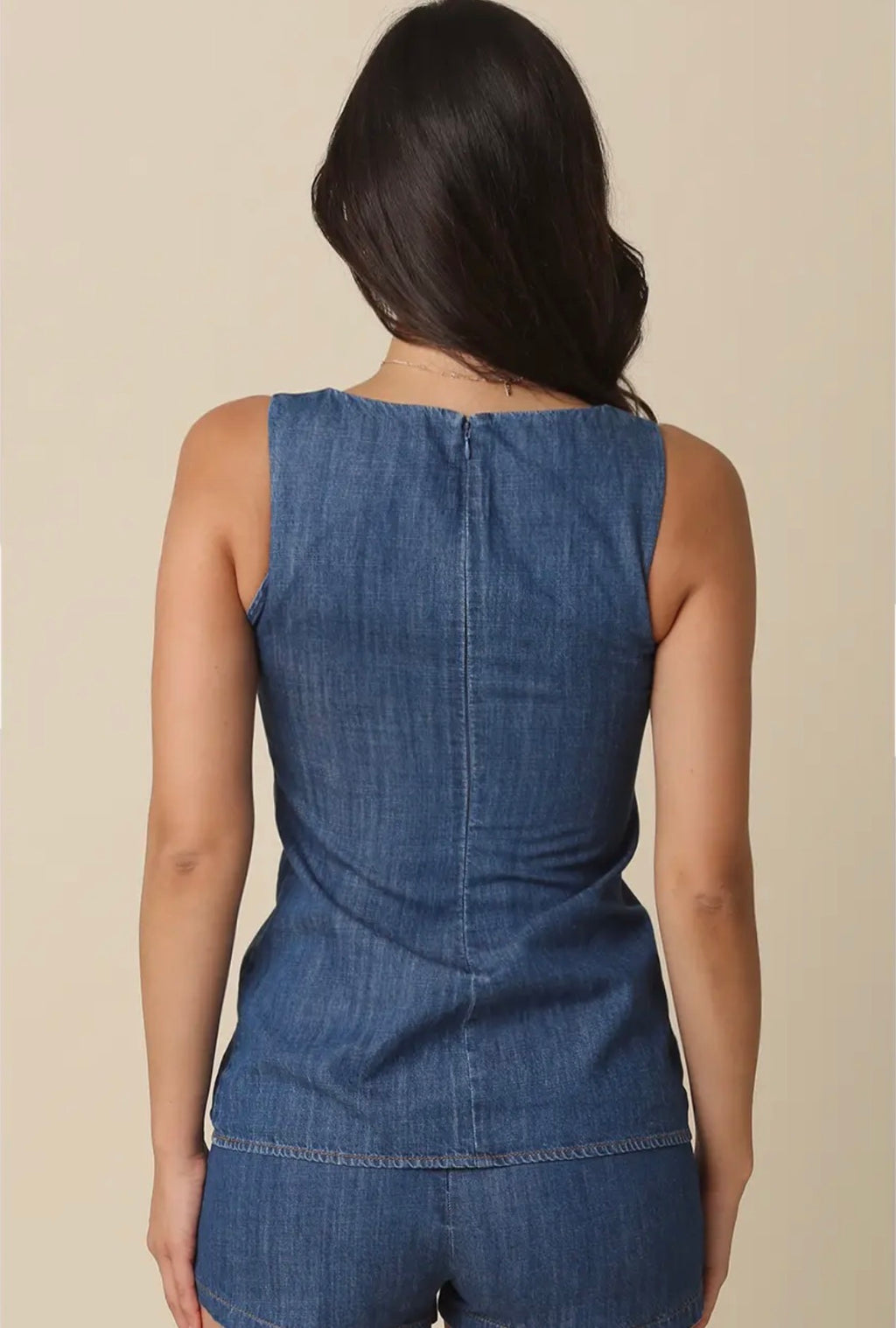 Kenna Denim Sleeveless Top