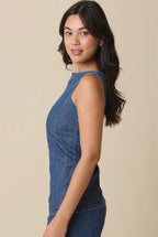 Kenna Denim Sleeveless Top