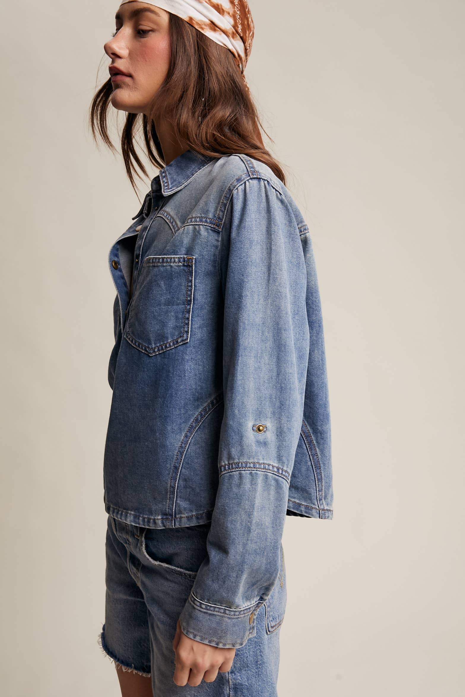 Josie Denim Pull Over Shirt