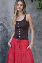 Pointelle Tank Top