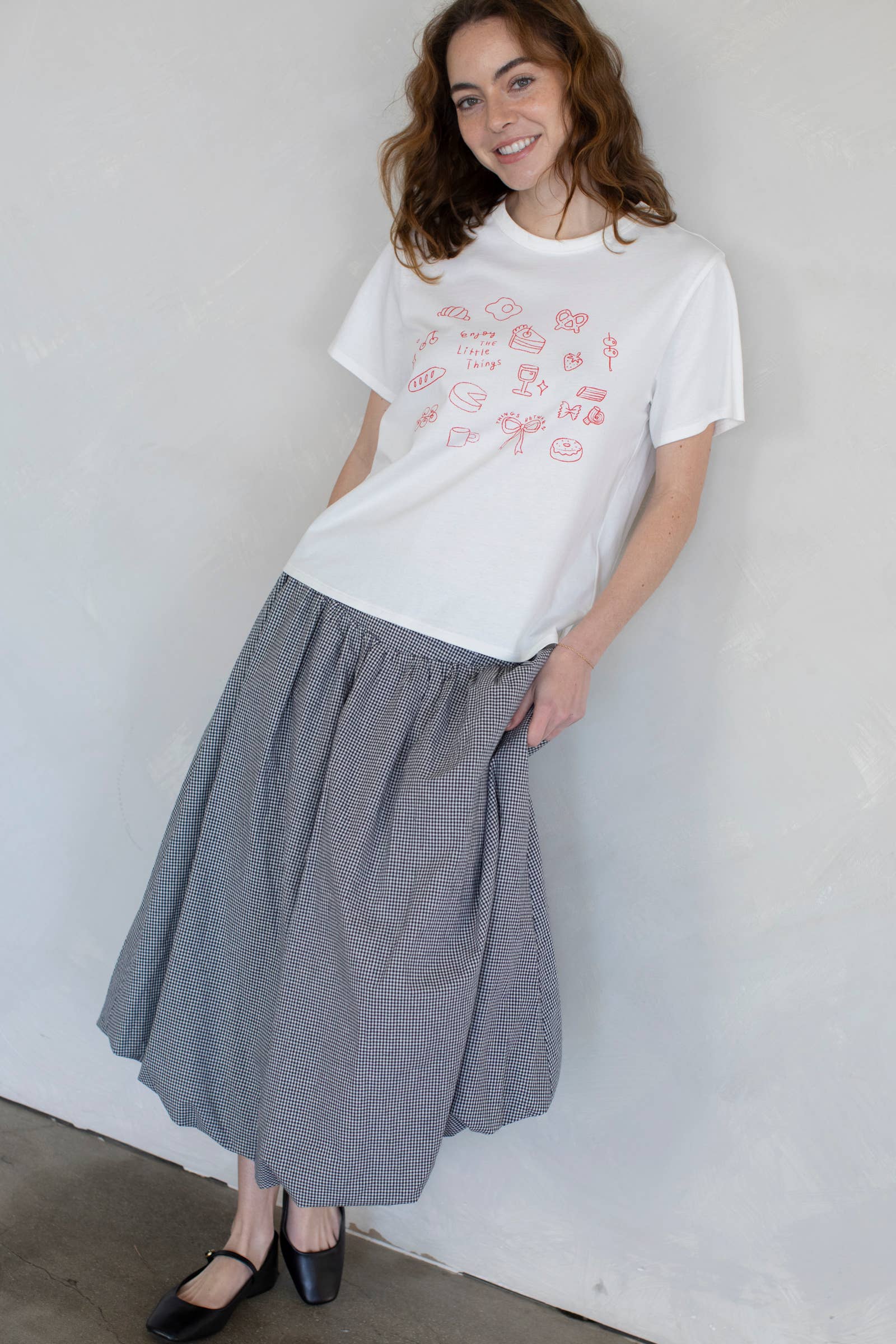 Tara Balloon Midi Skirt