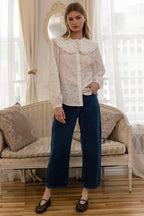 Dotty Collar Blouse