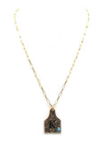 Cattle Tag Initial Necklace