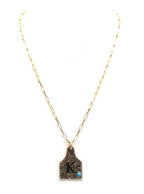 Cattle Tag Initial Necklace