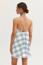 Sky Check Romper
