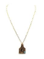 Cattle Tag Initial Necklace