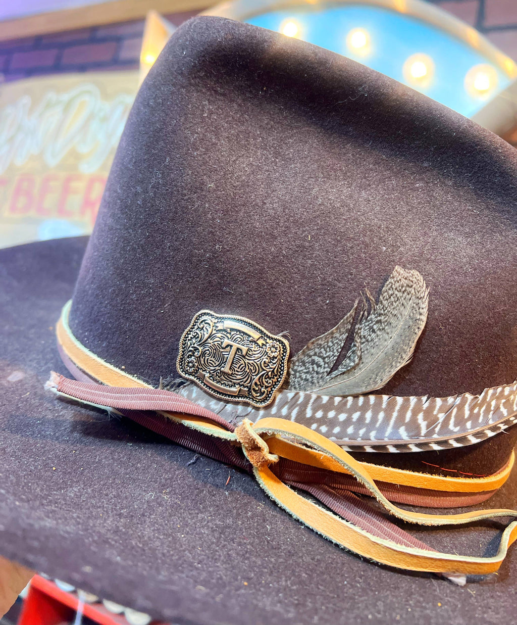 Initial Buckle Hat Pin