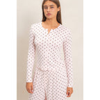 Tickled Pink Dot Top