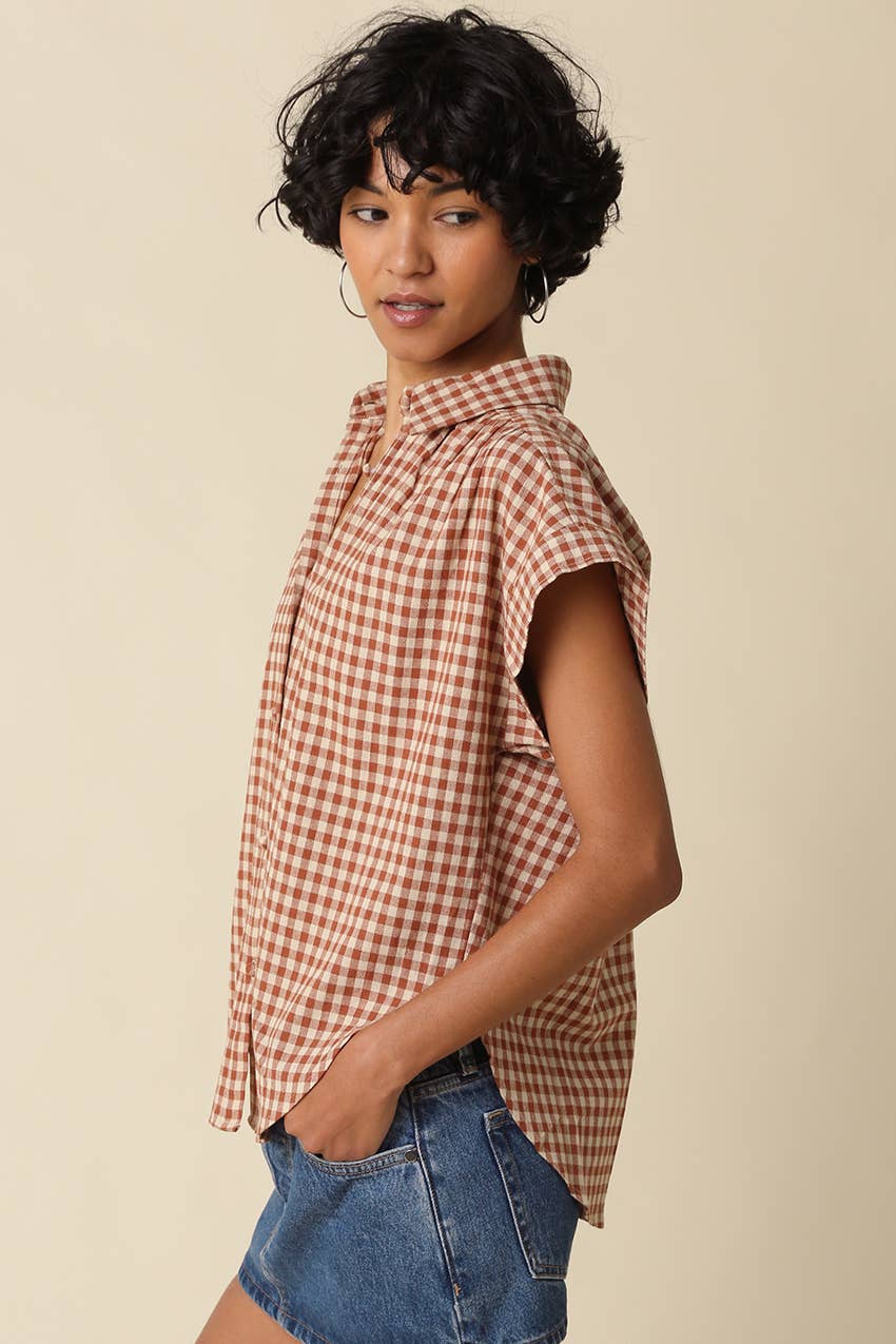 Lady Gingham Top
