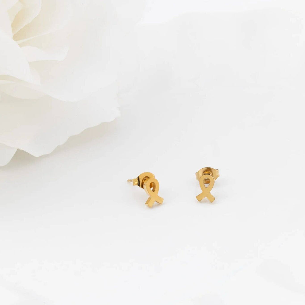 Breast Cancer Awareness Ribbon Earrings
