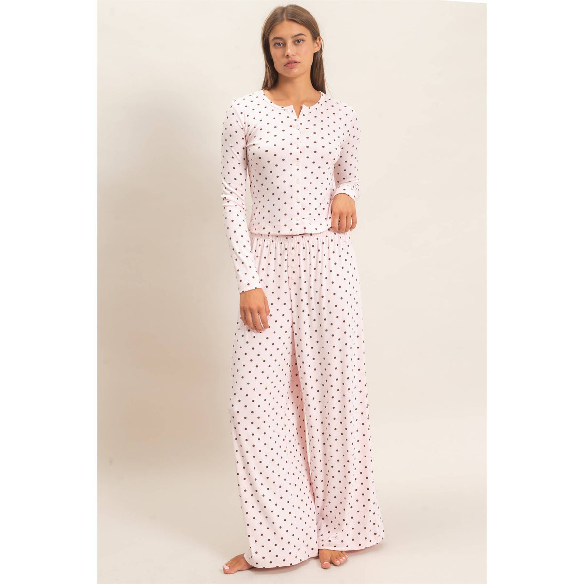 Tickled Pink Dot Top