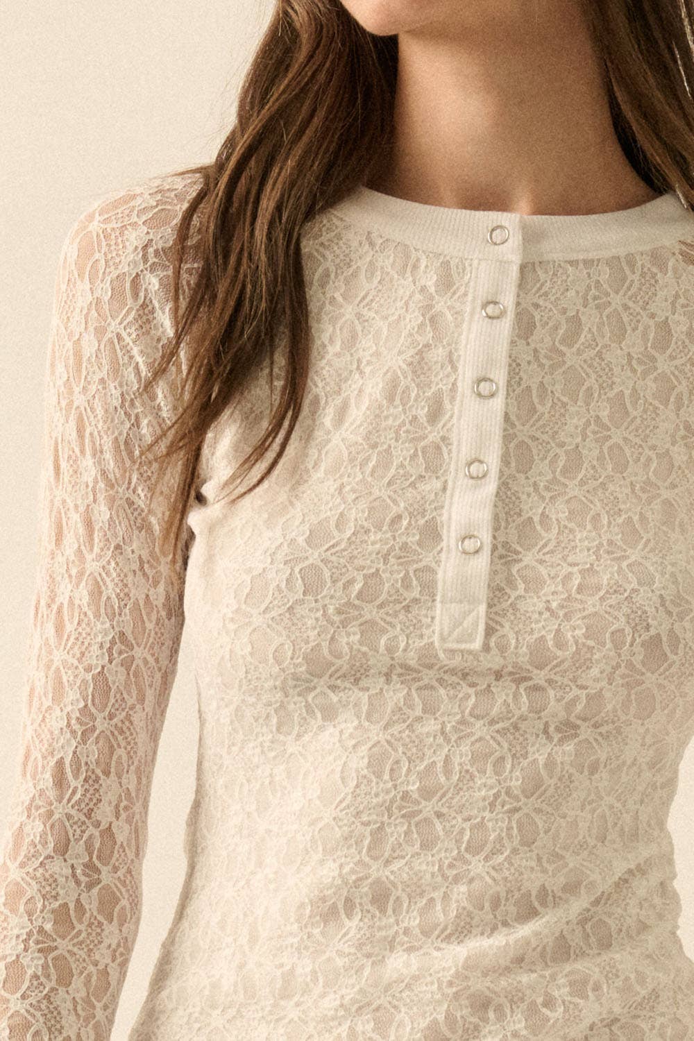 Rosette Henley Top