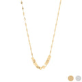 18K Gold PVD Lip Chain Charm Necklace: Gold