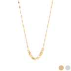 18K Gold PVD Lip Chain Charm Necklace: Gold