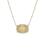 SpurWest Mini Belt Buckle Initial Necklace