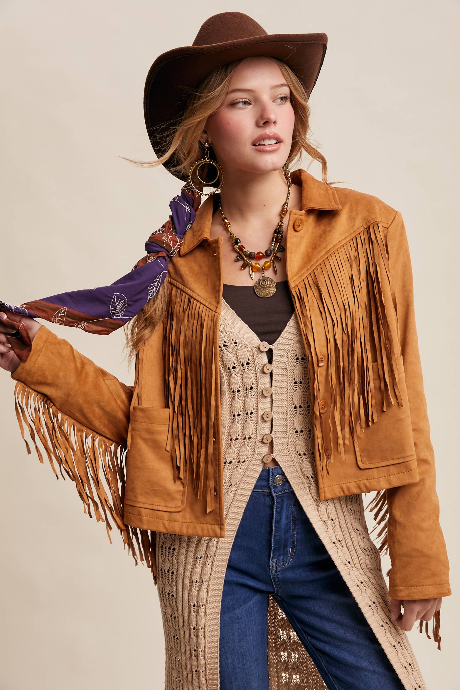 Spin Me Fringe Jacket