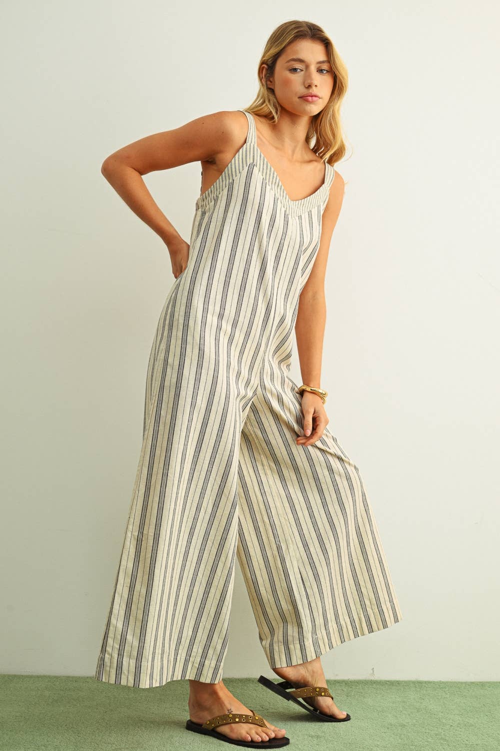 Stripe Tease Jumpsuit