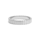 18K Gold PVD Stainless Steel Fluted Stacking Ring: Gold / 6