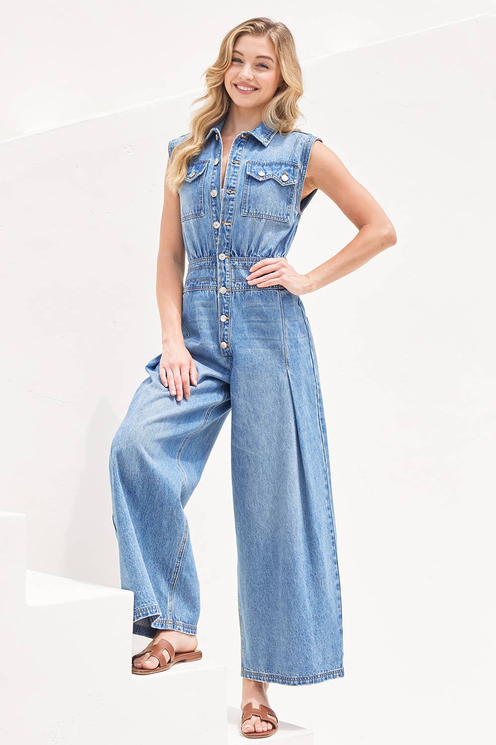 Megan Denim Jumpsuit