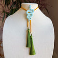 Snake Bolo Baby Blue with Golden Yellow & Olive