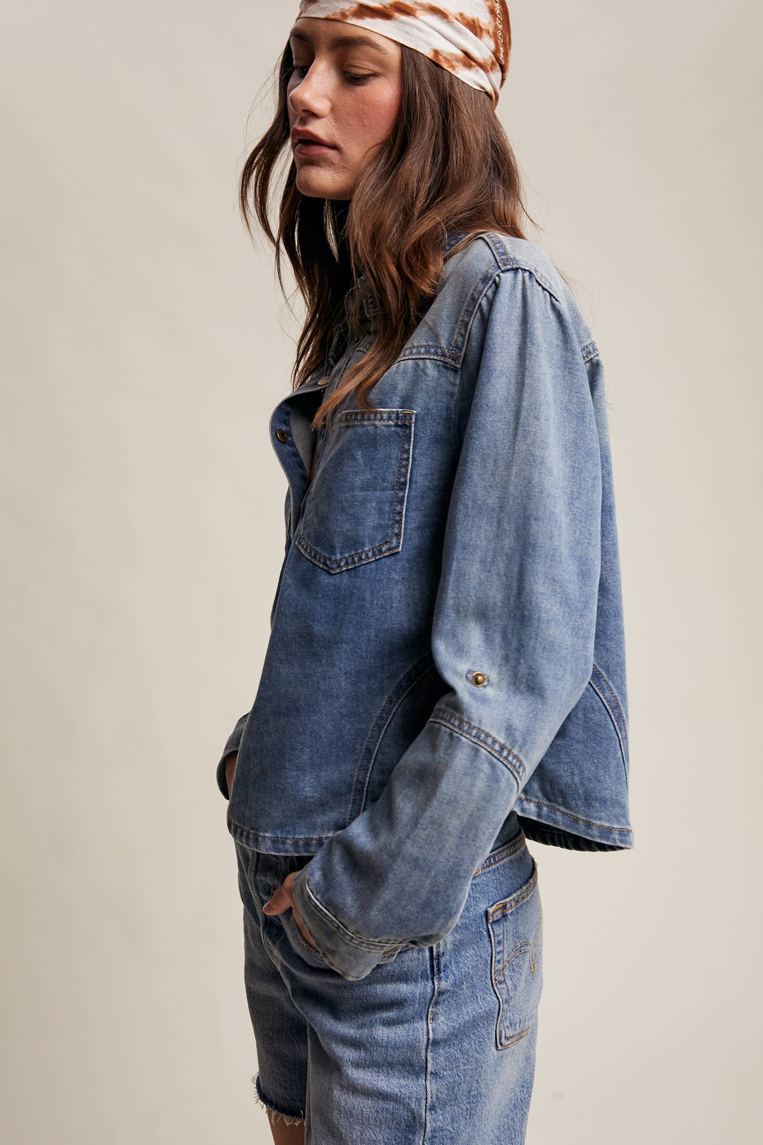 Josie Denim Pull Over Shirt