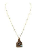 Cattle Tag Initial Necklace