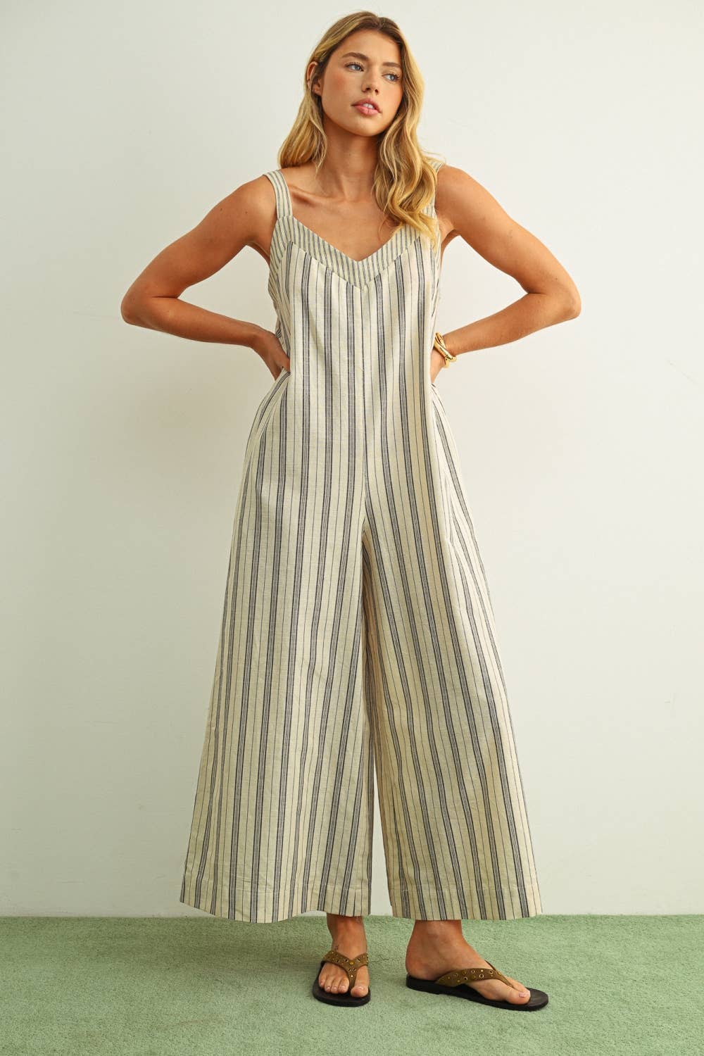 Stripe Tease Jumpsuit
