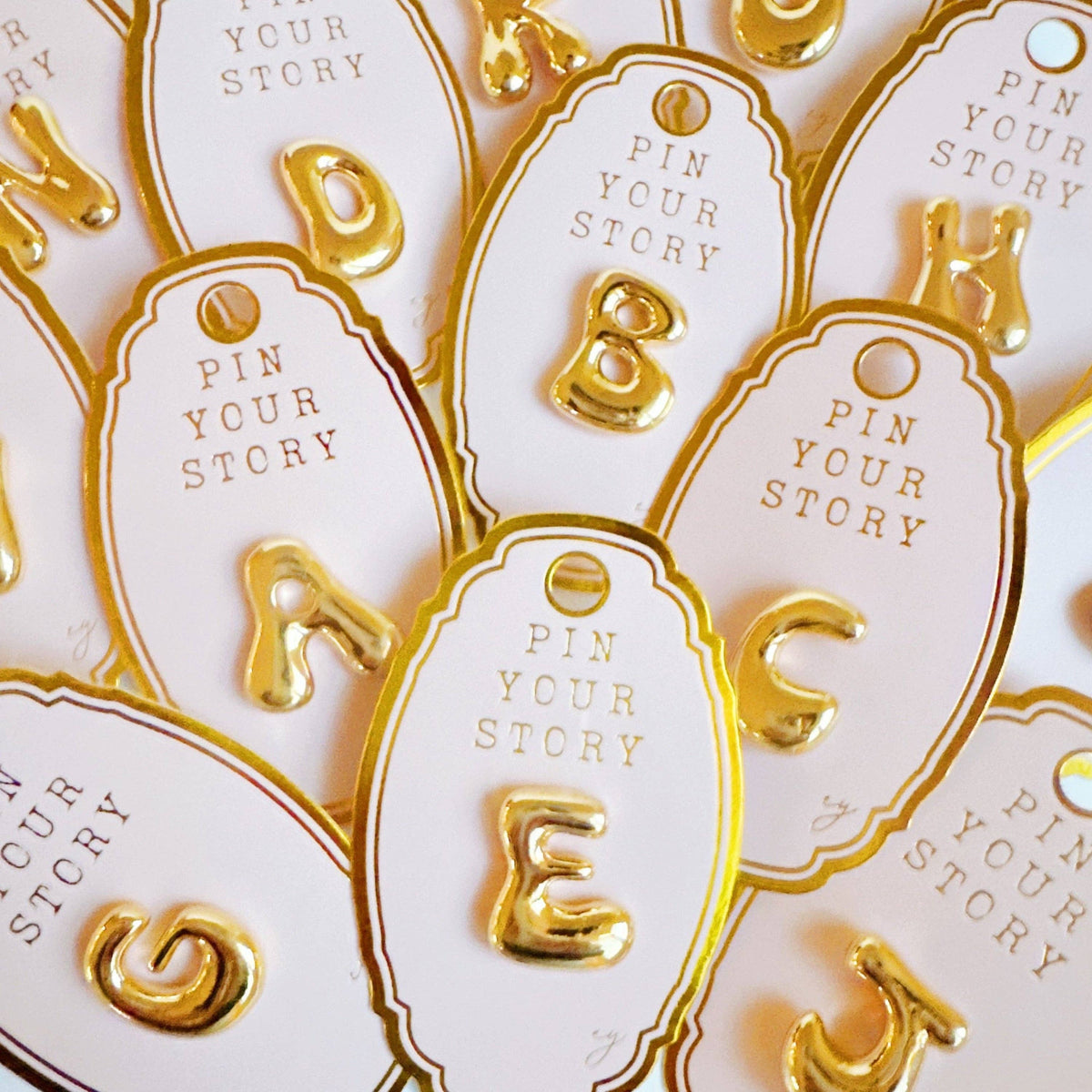 Balloon Letter Initial Brooch