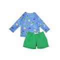 Kids Boys Rashguard Swim Top & Swim Short Set - Devin Dinosaur