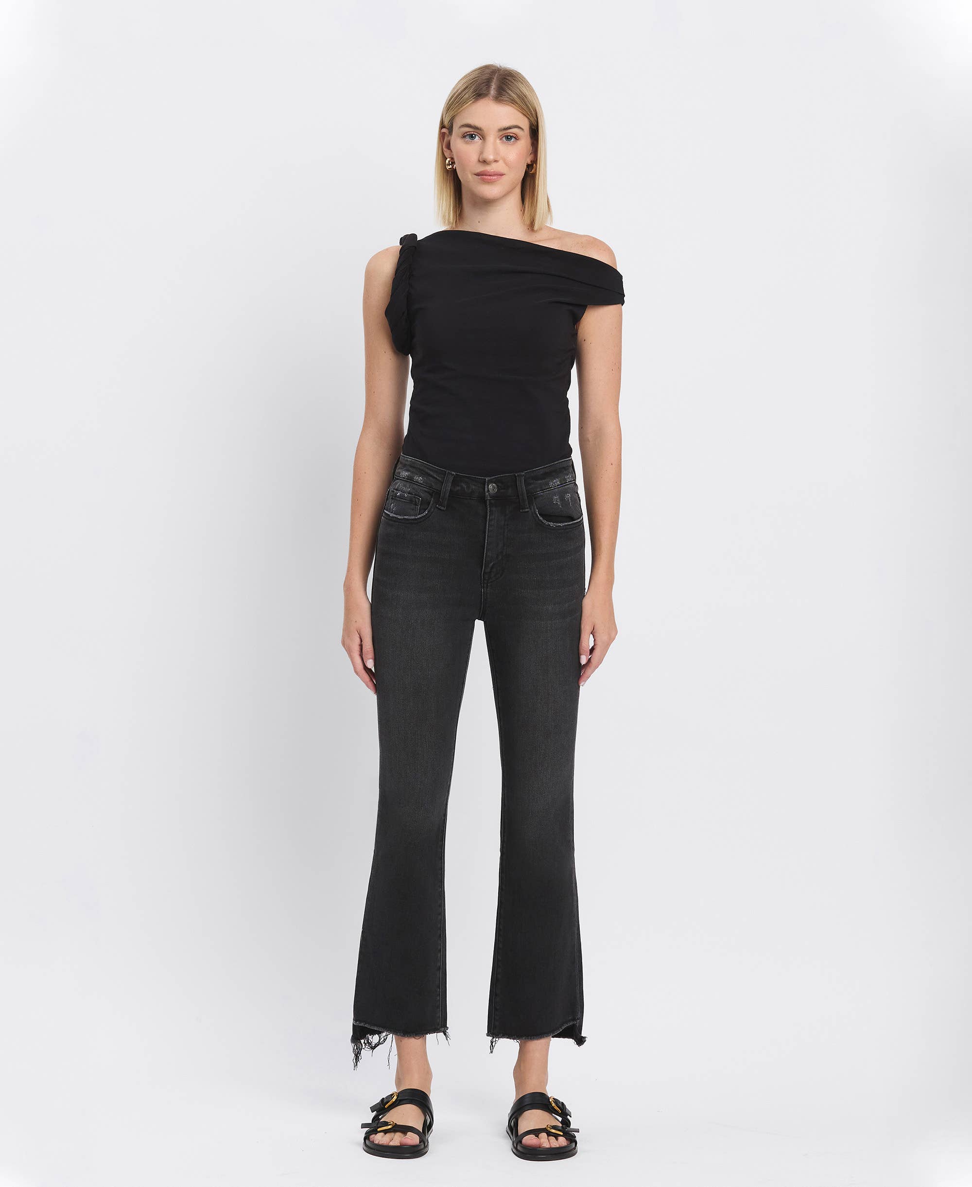 Mona Crop Flare Jeans