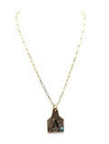 Cattle Tag Initial Necklace