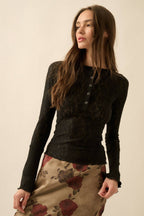 Rosette Henley Top
