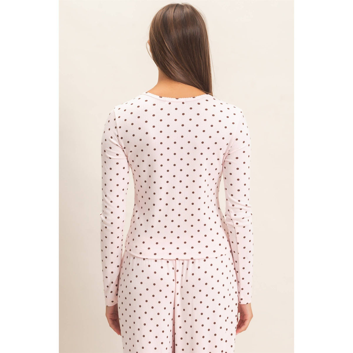 Tickled Pink Dot Top
