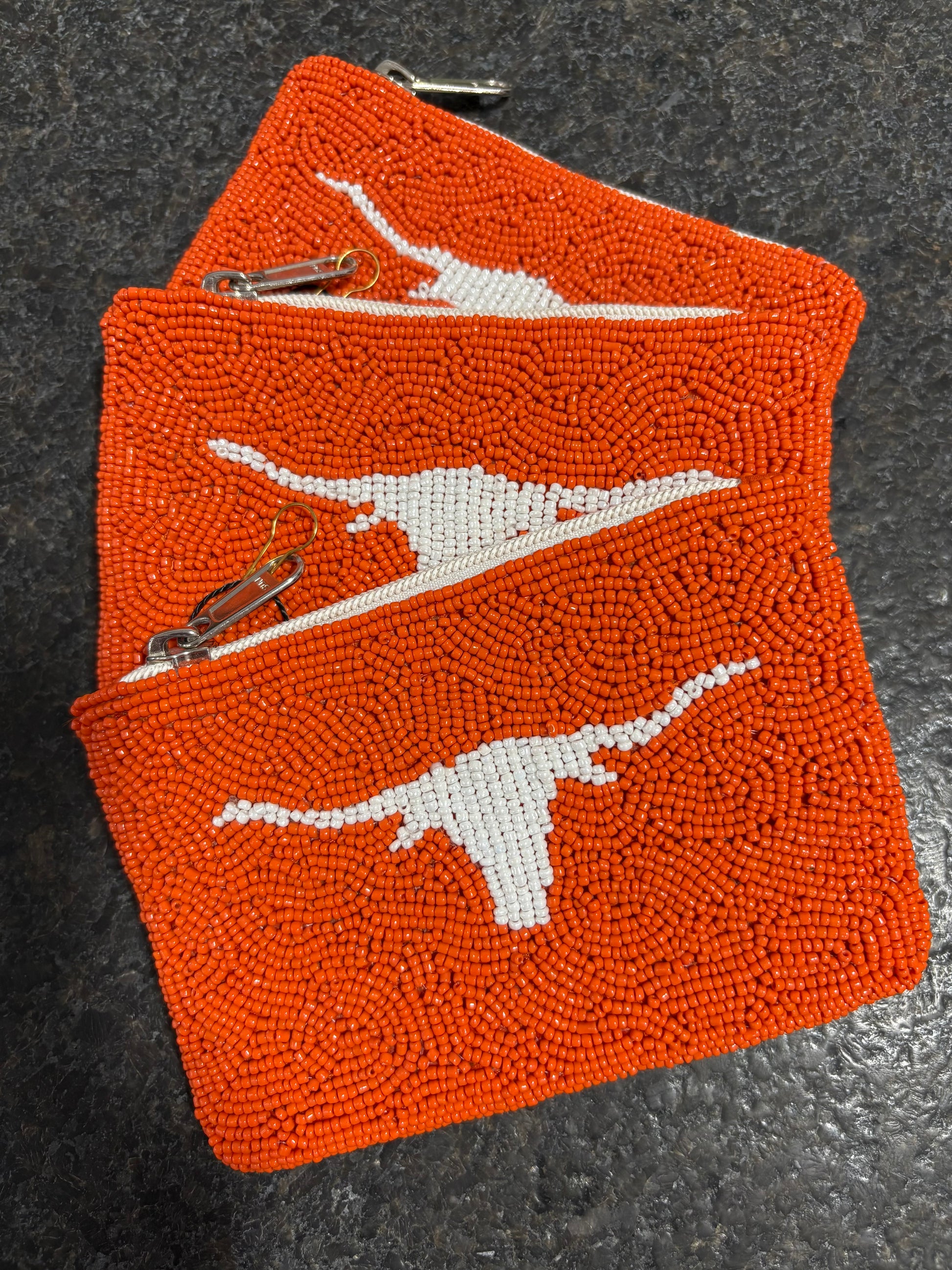 Beaded Longhorn Coin Bag
