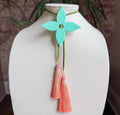Ace of Diamonds Bolo Turquoise, Olive & Peach