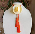 Cowboy Hat Bolo Ivory with Orange/Orange
