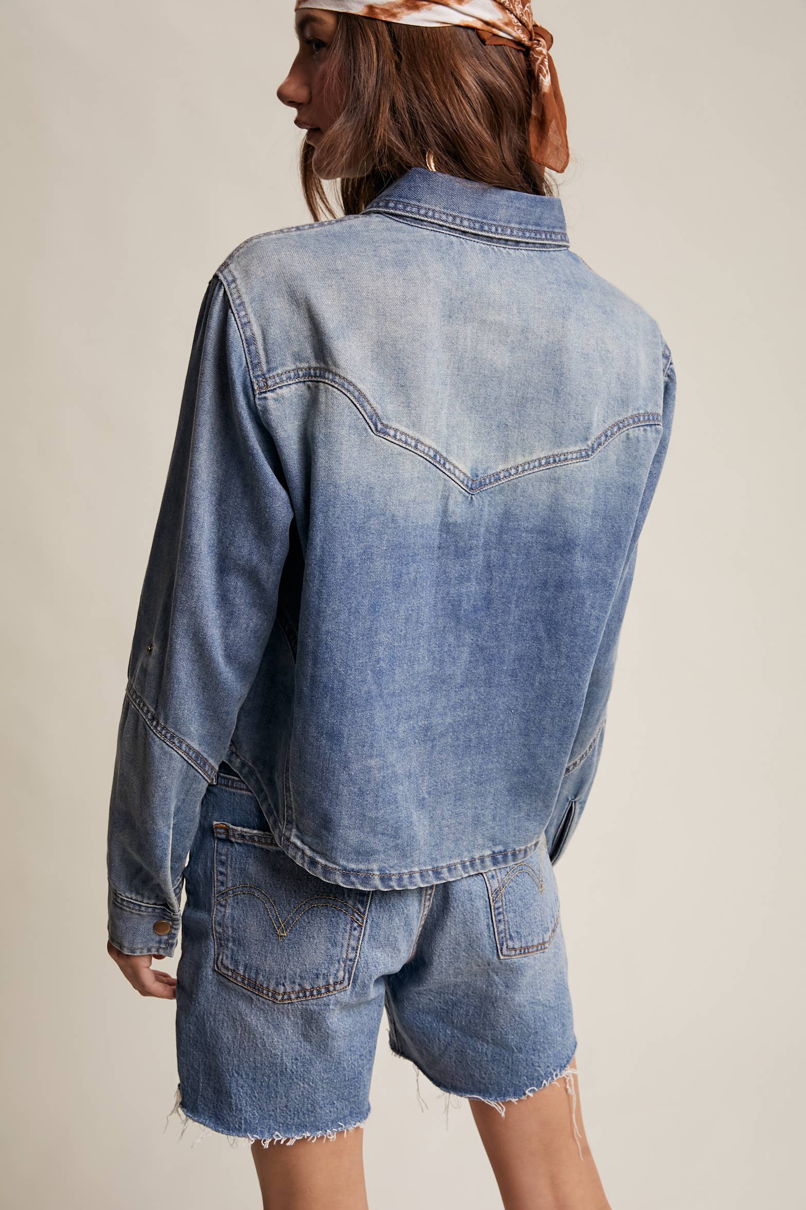 Josie Denim Pull Over Shirt