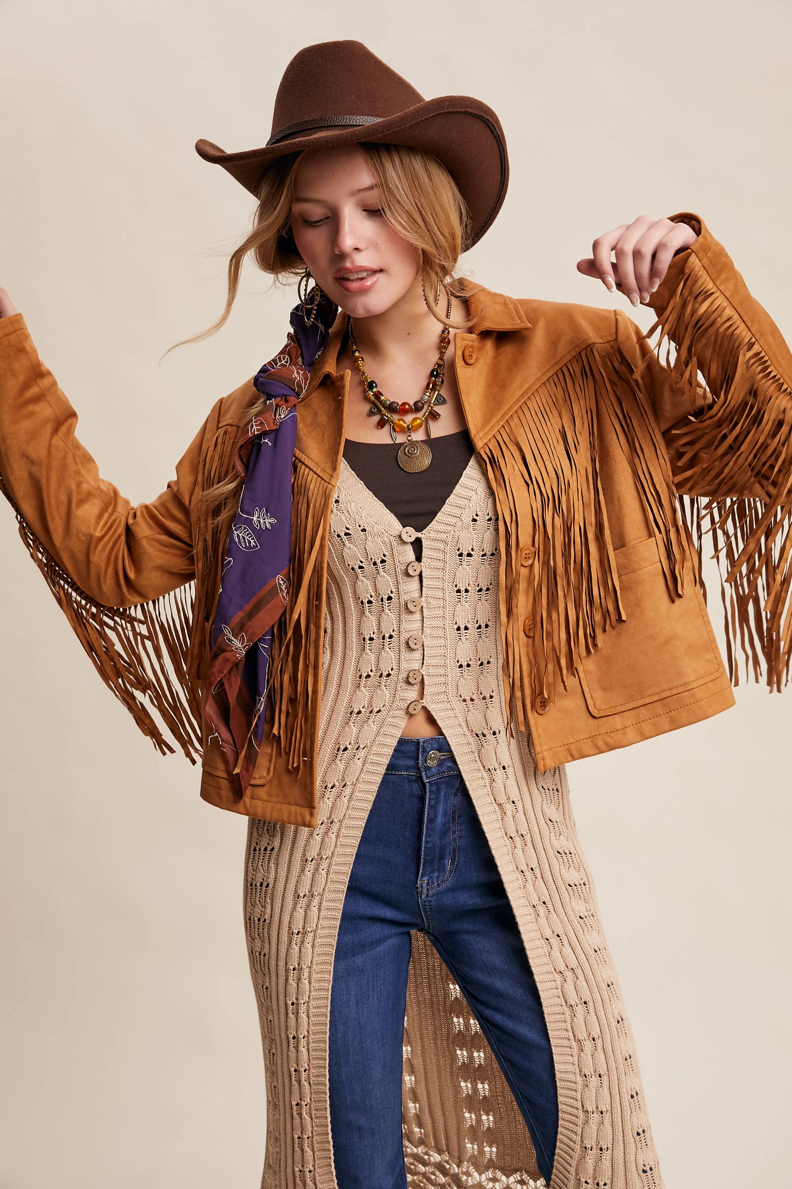 Spin Me Fringe Jacket