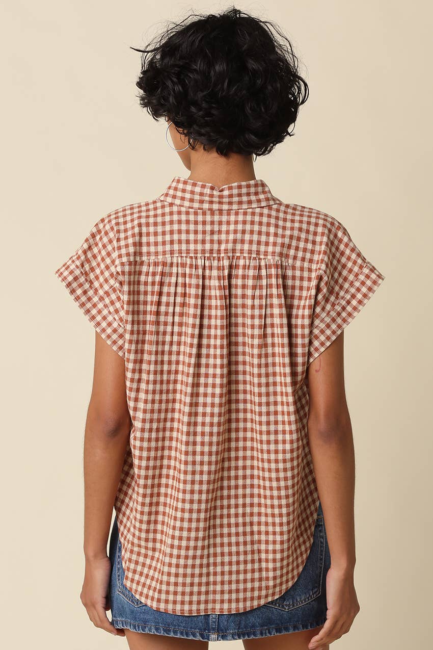 Lady Gingham Top