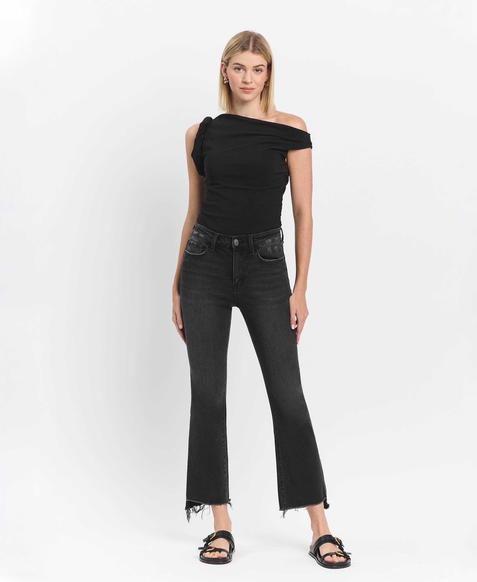 Mona Crop Flare Jeans